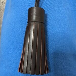 Louis Vuitton Brown Leather Tassel Keychain